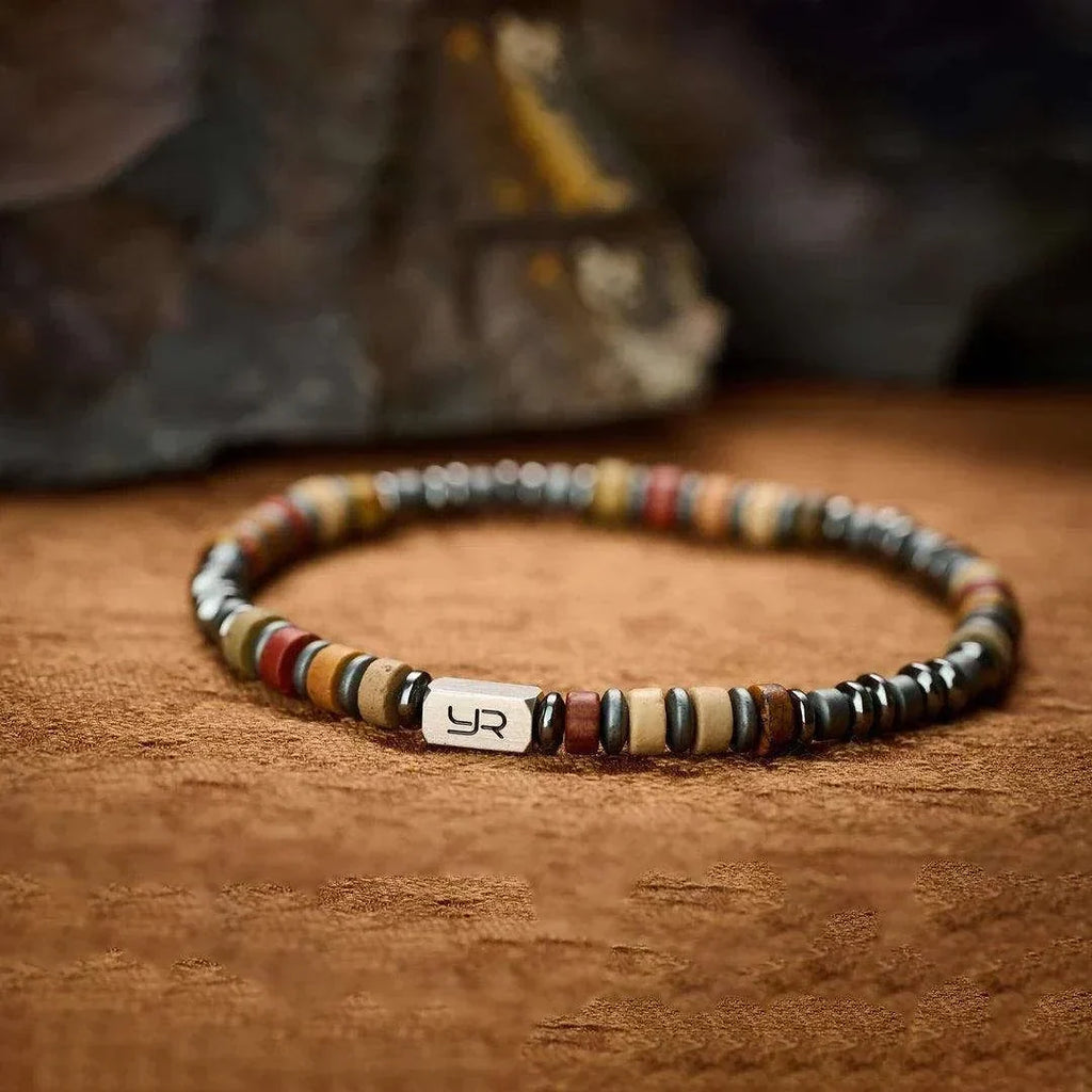 Oathcord Hematite & Steel Beaded Bracelet