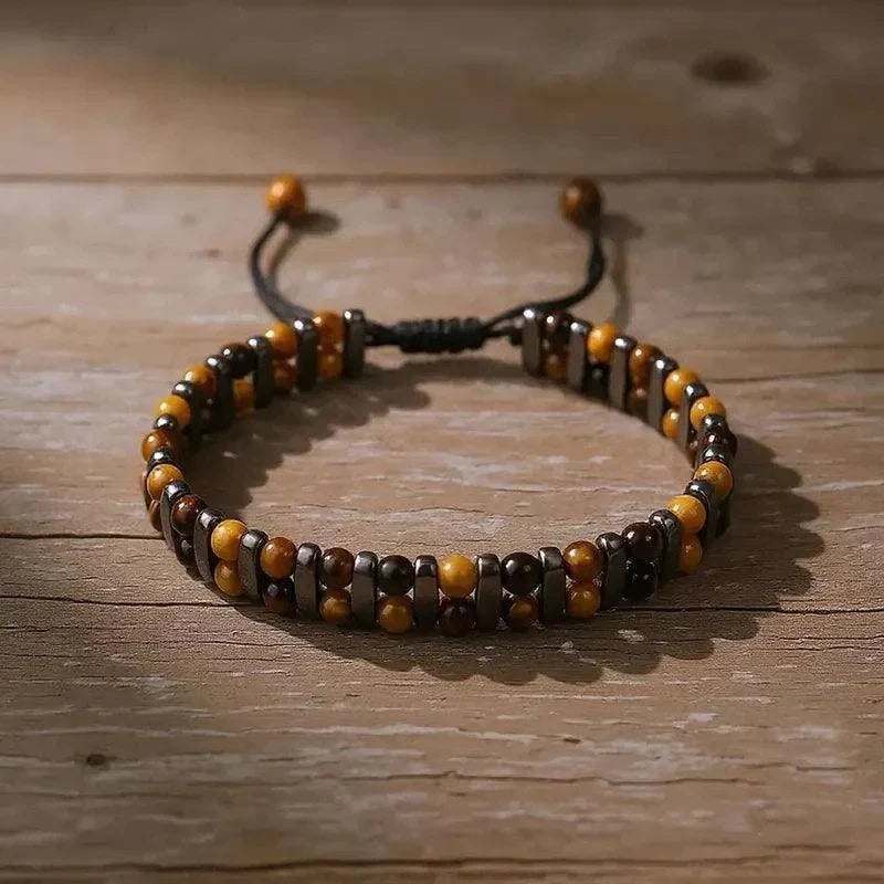 Oathcord Natural Tiger’s Eye Stone Bead Bracelet