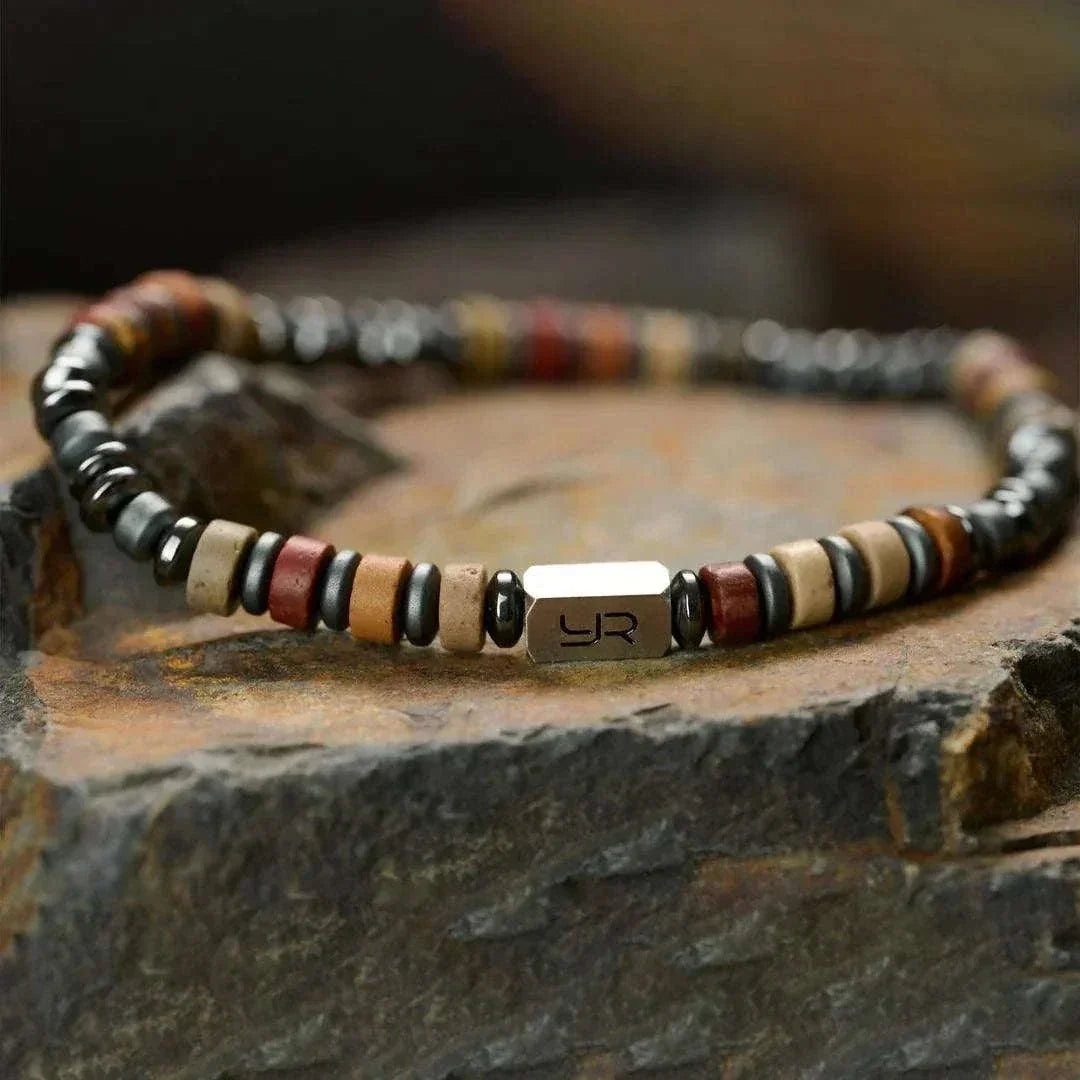 Oathcord Hematite & Steel Beaded Bracelet