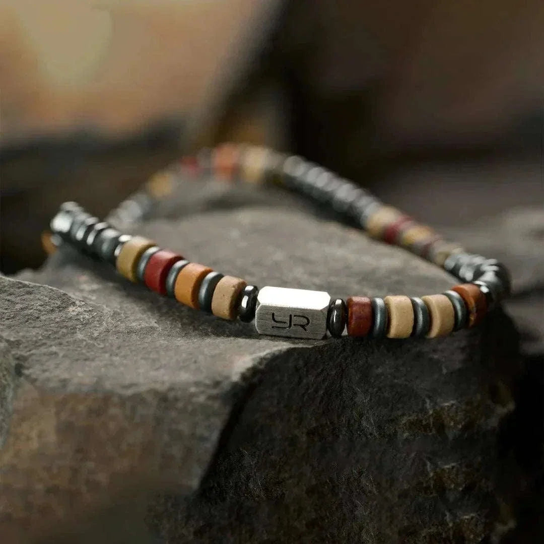 Oathcord Hematite & Steel Beaded Bracelet