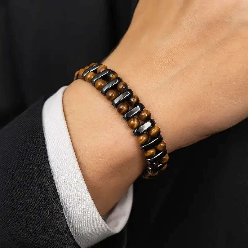 Oathcord Natural Tiger’s Eye Stone Bead Bracelet