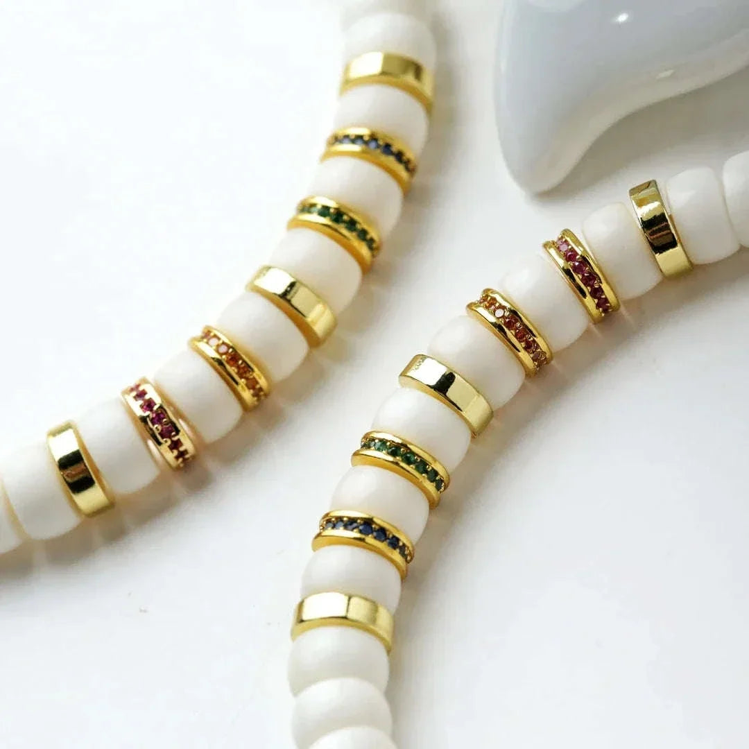 Oathcord White Bodhi Seed Bead Bracelet