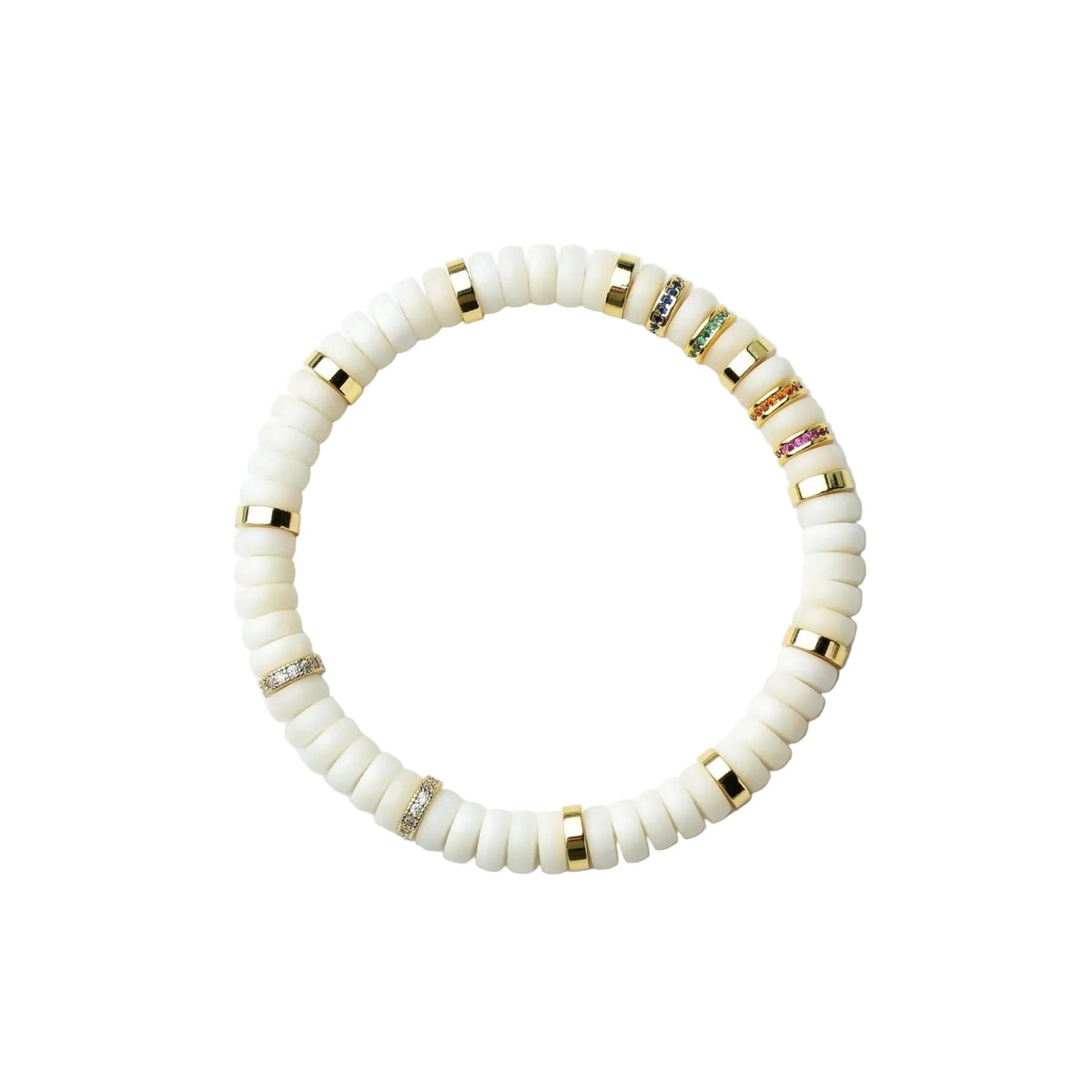 Oathcord White Bodhi Seed Bead Bracelet