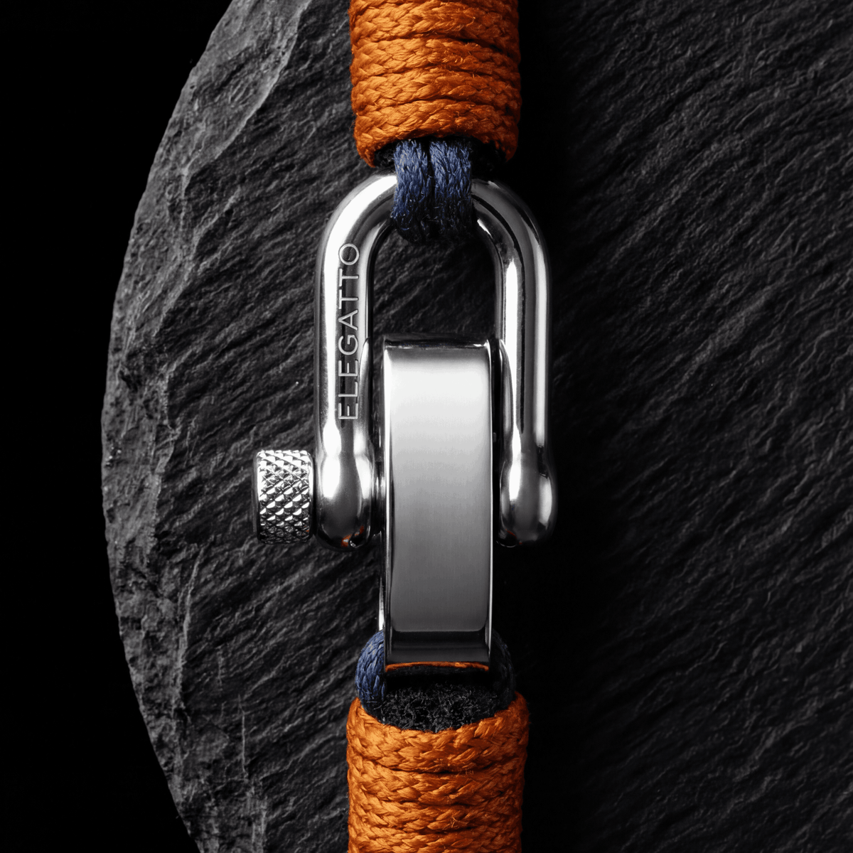 Oathcord Aegean Blue Cotton Rope Shackle Bracelet