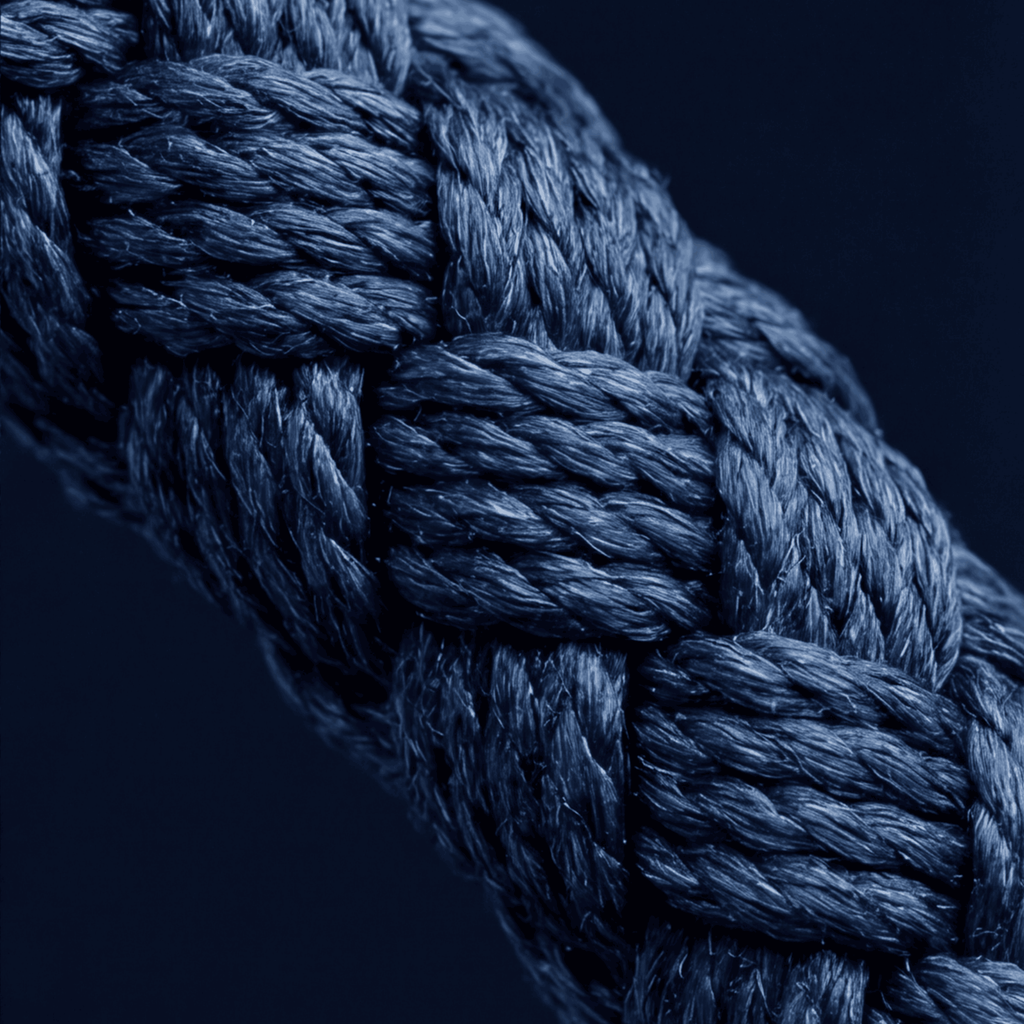 Oathcord Aegean Blue Cotton Rope Shackle Bracelet