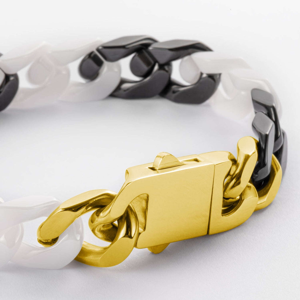 Oathcord Ceramic Cuban Link Bracelet – Multi-Color - Panda A-Silver