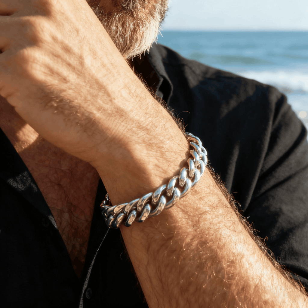 Oathcord 13mm Chunky Cuban Link Steel Bracelet