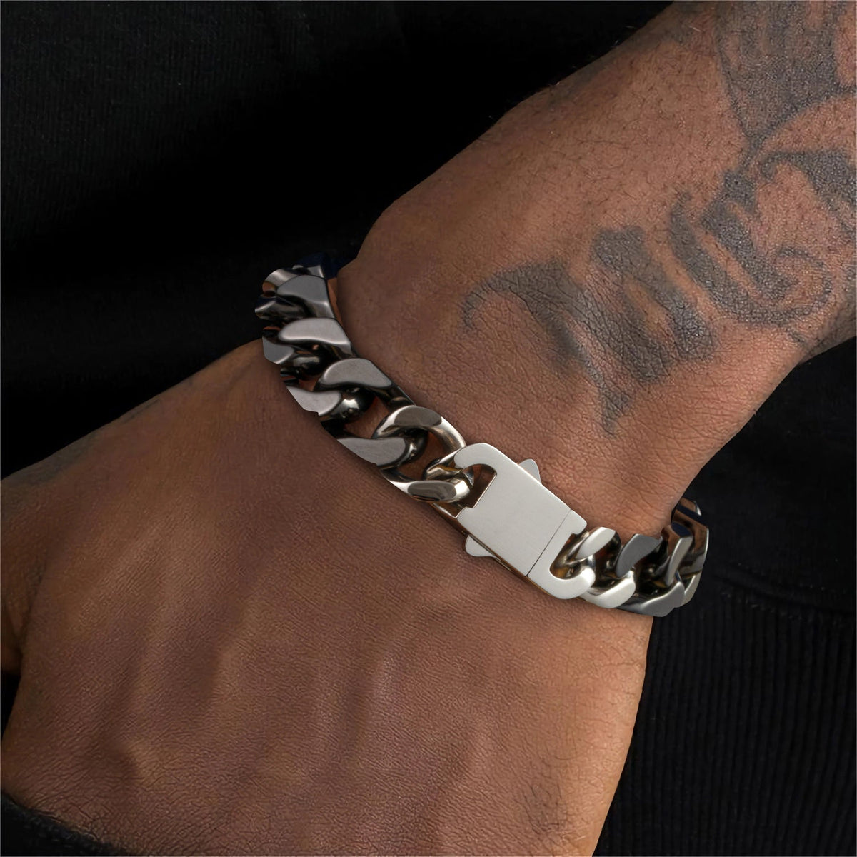 Oathcord Chunky Ceramic Cuban Link Bracelet – Multi-Color - White