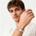 Oathcord White Bodhi Seed Bead Bracelet