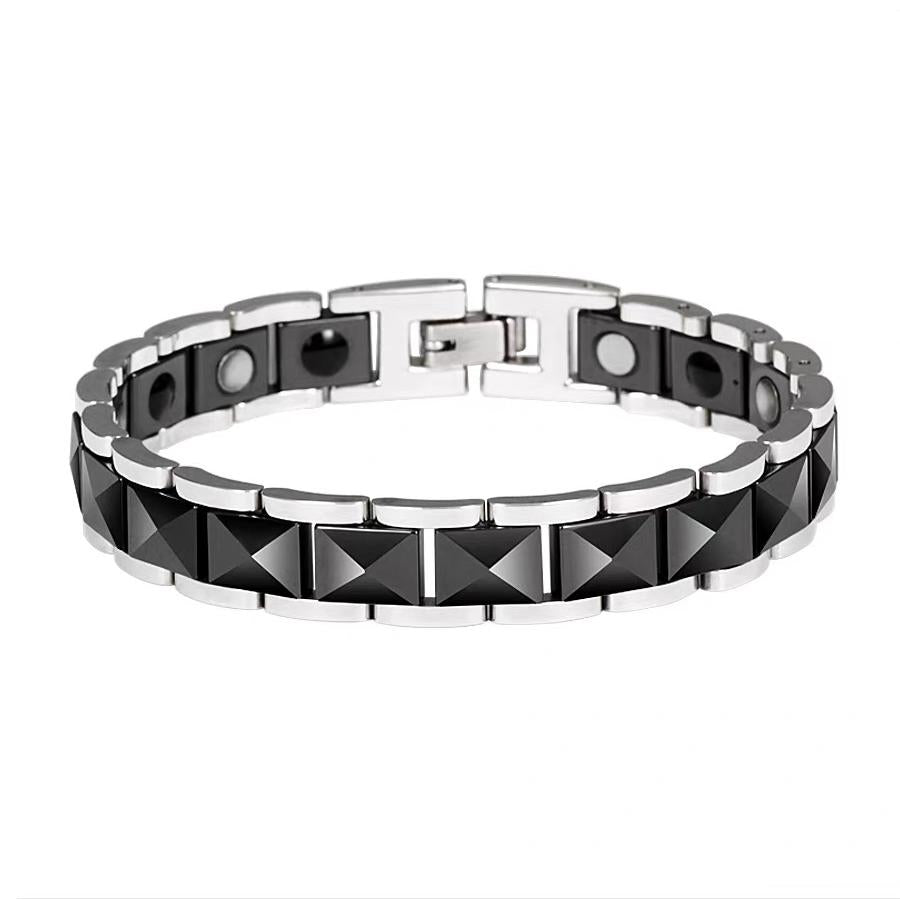 Oathcord Magnetic Germanium Ceramic Link Bracelet - White