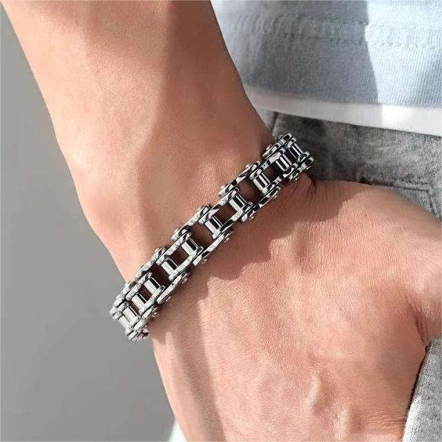 Oathcord 10mm Biker Chain Steel Bracelet