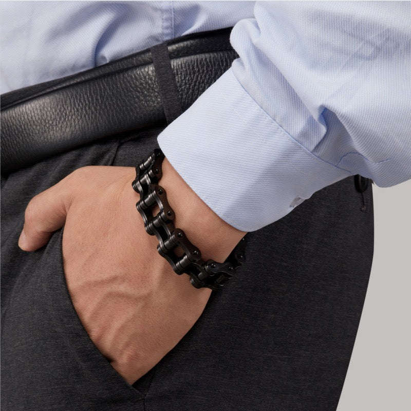 Oathcord Heavy Biker Chain Bracelet - Silver