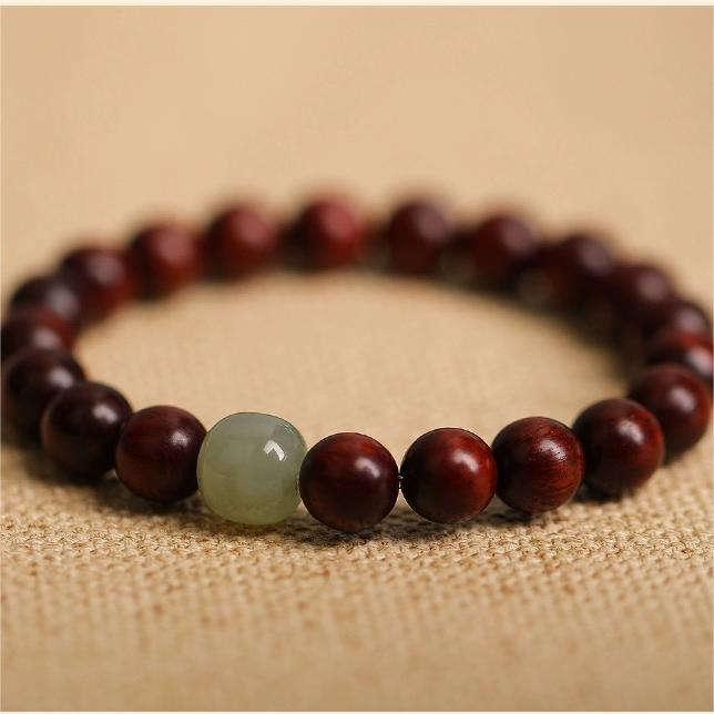 Oathcord Rosewood & Jade Beaded Bracelet
