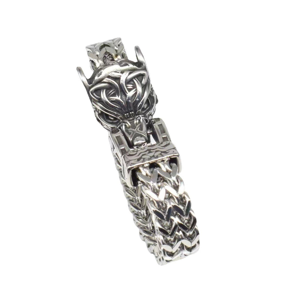 Oathcord Viking Wolf Stainless Steel Bracelet