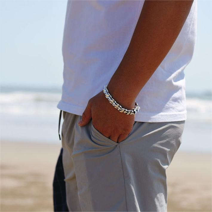Oathcord Dragon Bone Stainless Steel Link Bracelet
