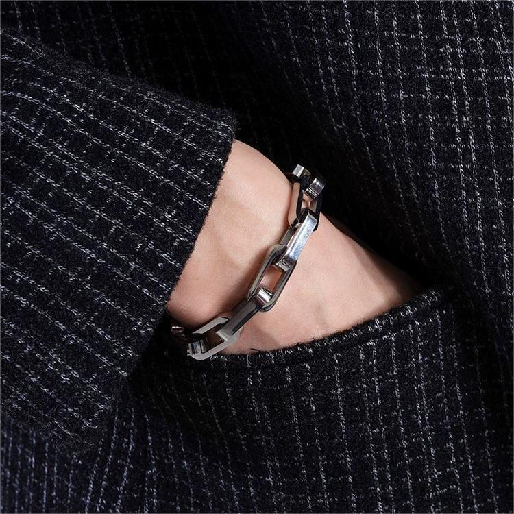 Oathcord Square-Link Titanium Steel Chain Bracelet