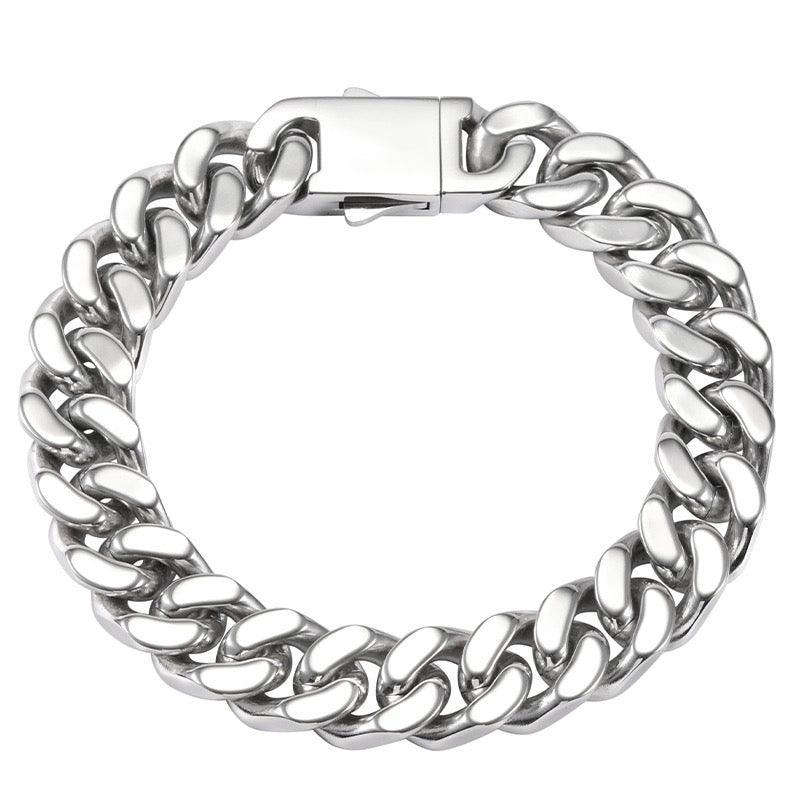 Oathcord Chunky Cuban Link Bracelet – Silver & Gold - Silver
