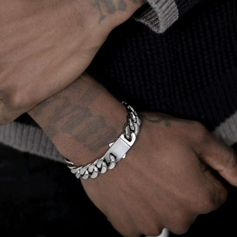 Oathcord 13mm Chunky Cuban Link Steel Bracelet