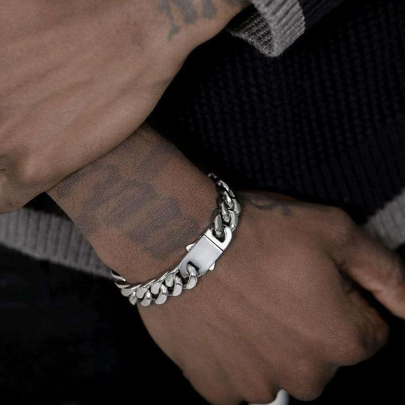 Oathcord Chunky Cuban Link Bracelet – Silver & Gold - Silver