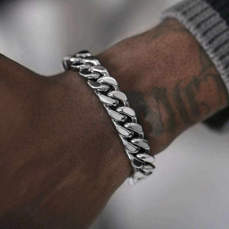 Oathcord 13mm Chunky Cuban Link Steel Bracelet