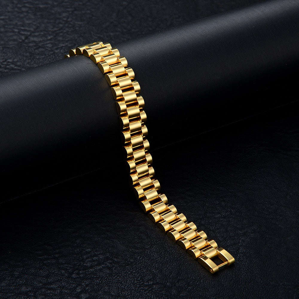 Oathcord 15mm Wide Stainless Steel Strap Bracelet