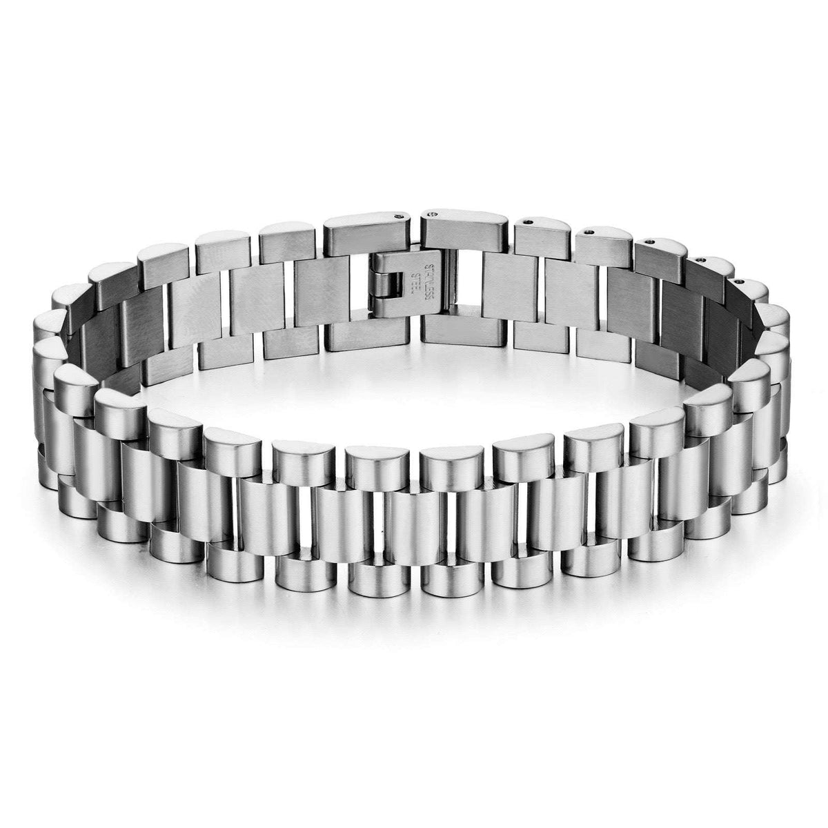 Oathcord 15mm Wide Stainless Steel Strap Bracelet