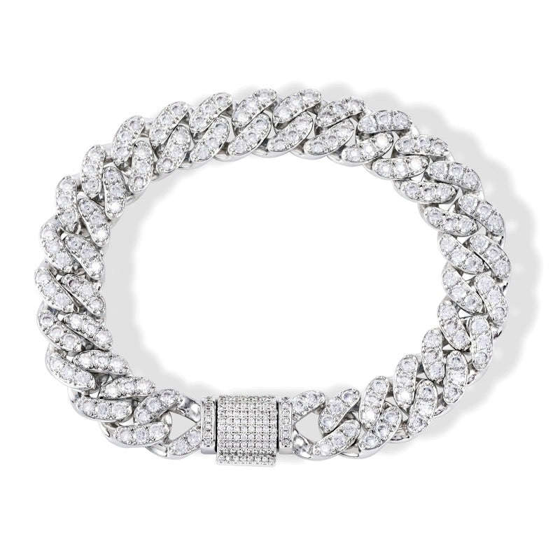 Oathcord Two-Tone Zircon Cuban Link Bracelet
