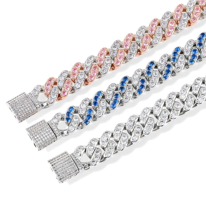 Oathcord Two-Tone Zircon Cuban Link Bracelet