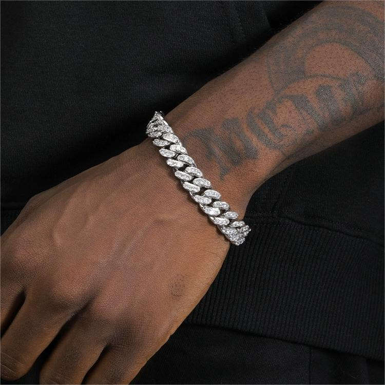 Oathcord Two-Tone Zircon Cuban Link Bracelet