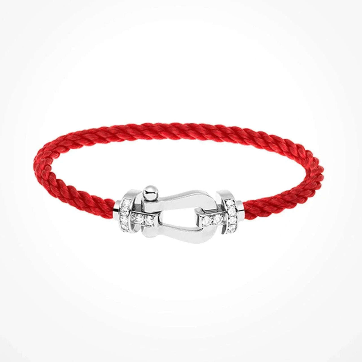 Oathcord U-Shaped Clasp Stainless Steel Bracelet - Silver
