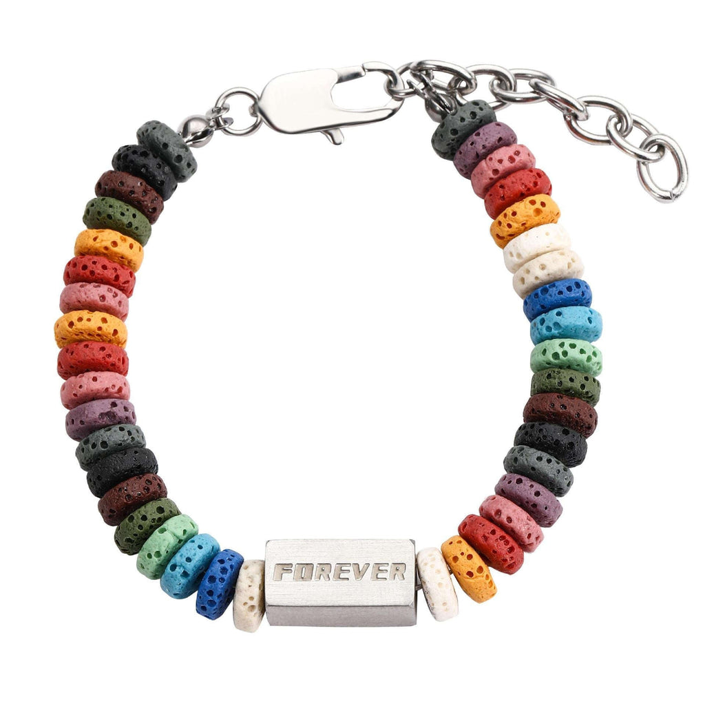 Oathcord Natural Lava Stone Bead Bracelet