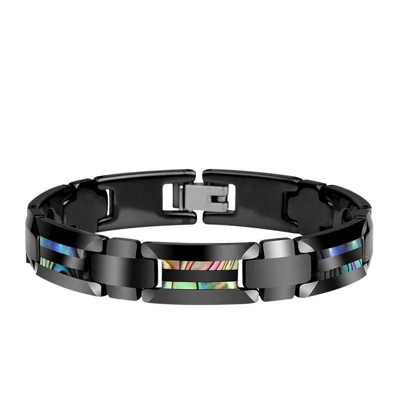 Oathcord Tungsten & Ceramic Germanium Bracelet - Silver