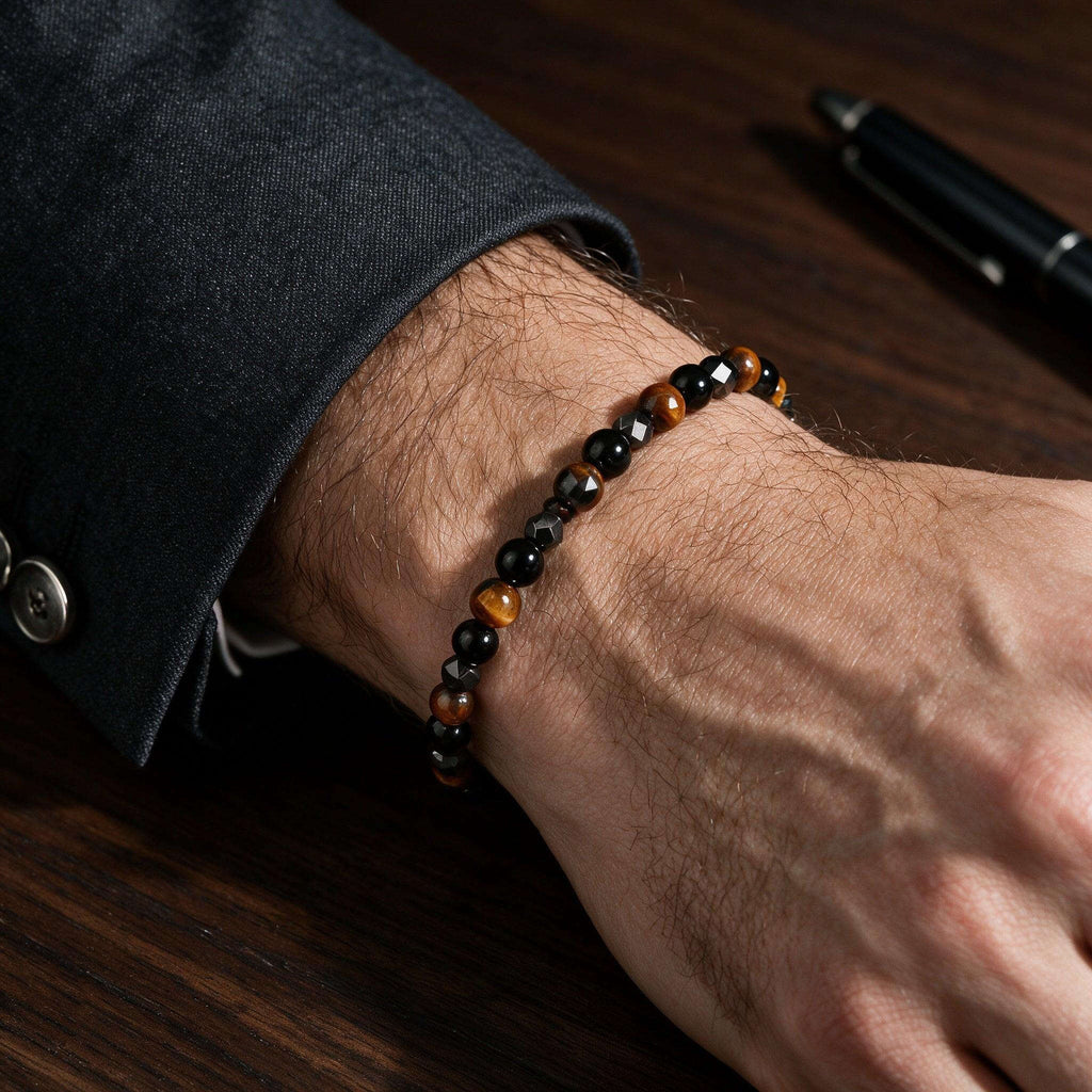 Oathcord Natural Tiger’s Eye Stone Bead Bracelet