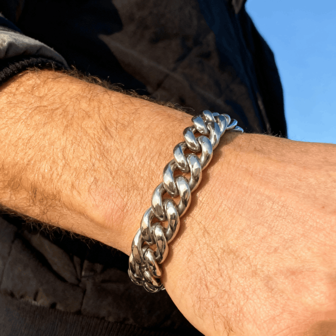 Oathcord 13mm Chunky Cuban Link Steel Bracelet