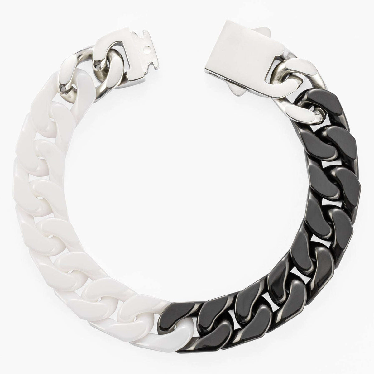 Oathcord Ceramic Cuban Link Bracelet – Multi-Color - Panda A-Silver