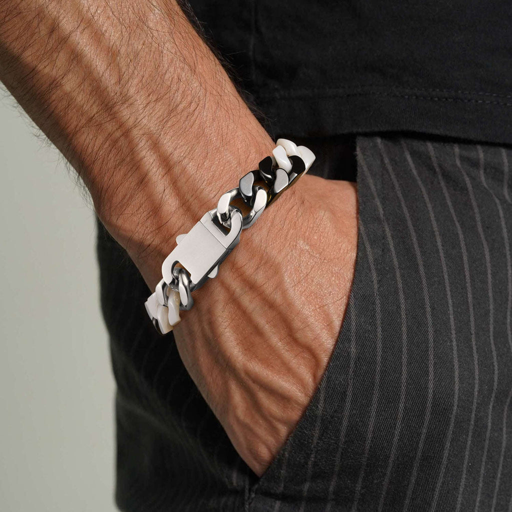 Oathcord Ceramic Cuban Link Bracelet – Multi-Color - Panda B-Gold