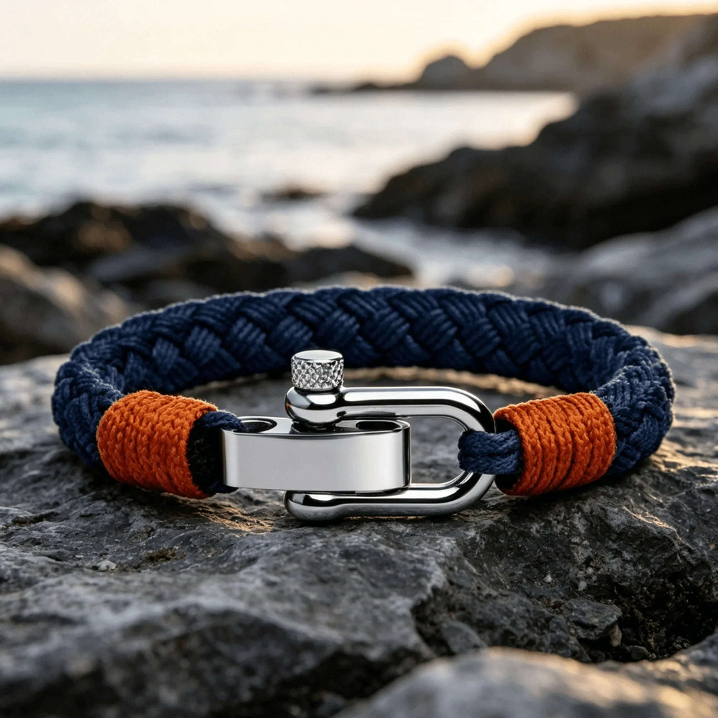 Oathcord Nautical Cotton Rope Shackle Bracelet