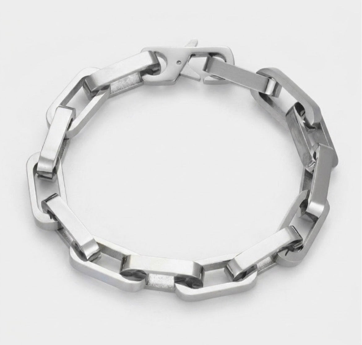 Oathcord Square-Link Titanium Steel Chain Bracelet