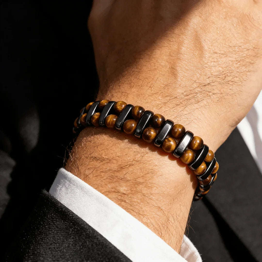 Oathcord Natural Tiger’s Eye Stone Bead Bracelet