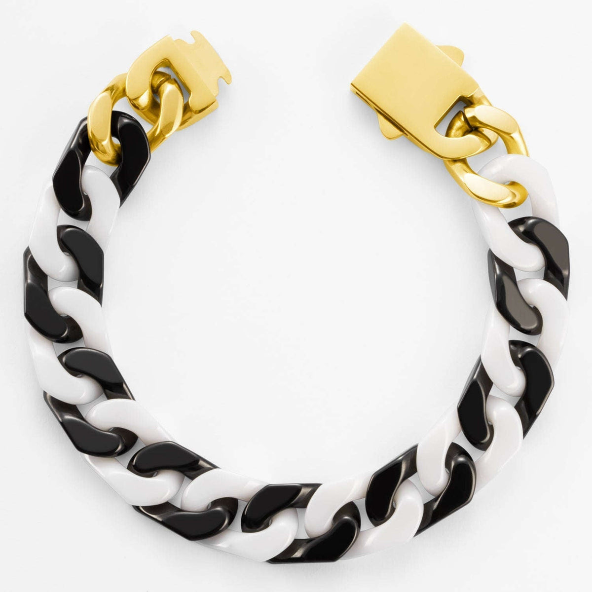 Oathcord Ceramic Cuban Link Bracelet – Multi-Color - Panda B-Gold