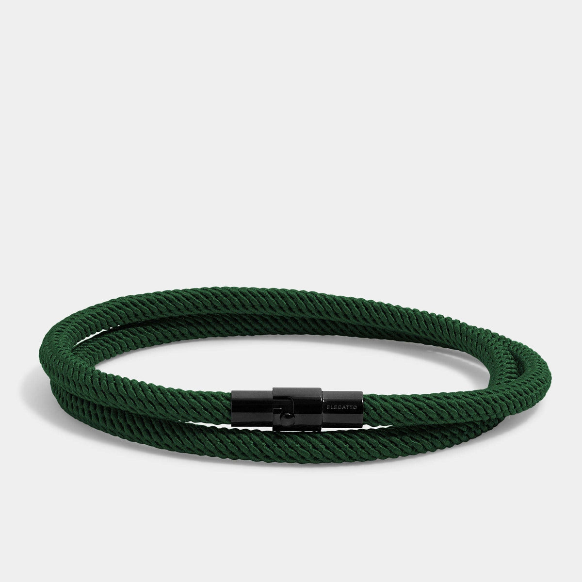 Oathcord Double-Loop Rope Bracelet – Black Clasp - Green