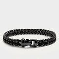 Oathcord Black Woven Steel Link Bracelet