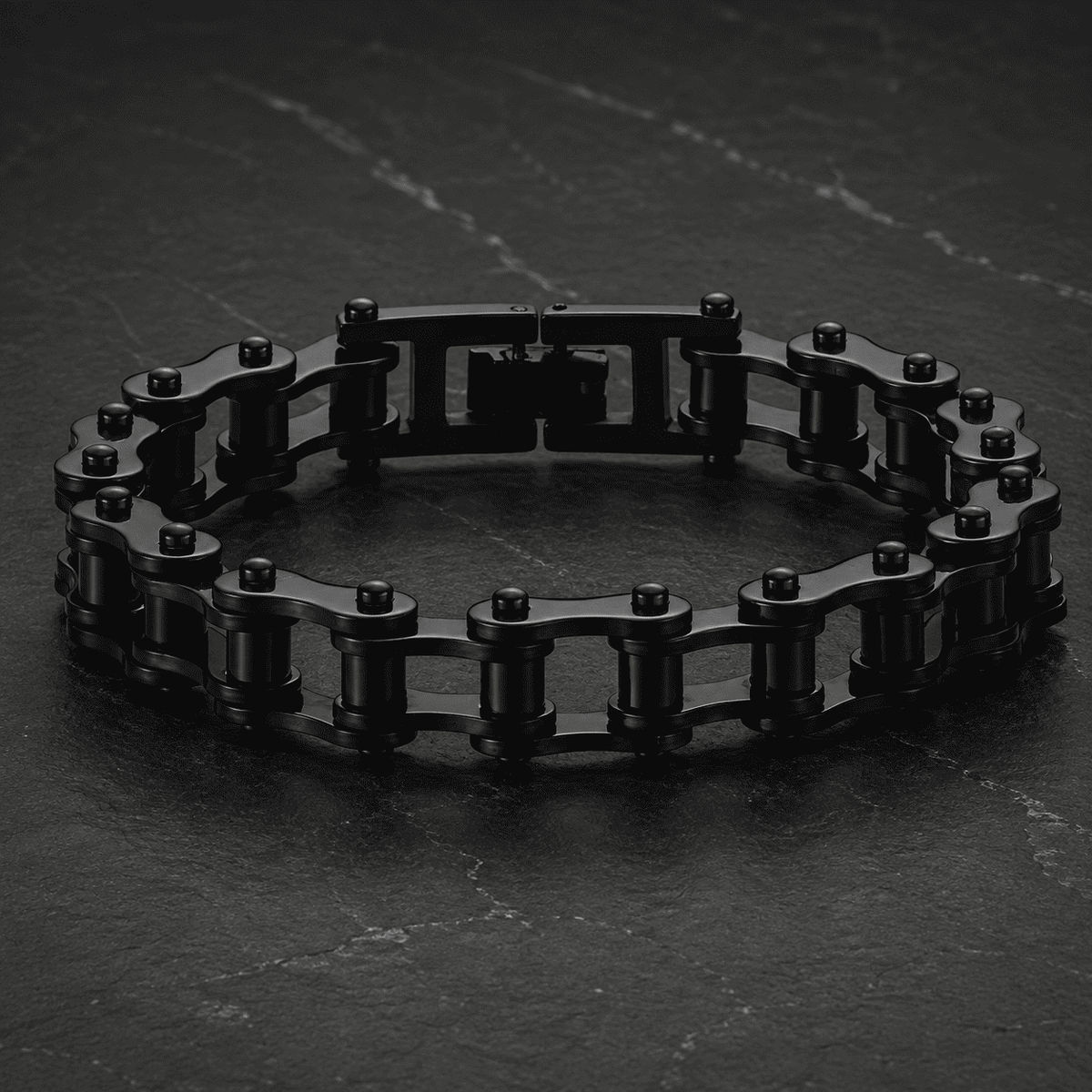 Oathcord 10mm Biker Chain Steel Bracelet - Black