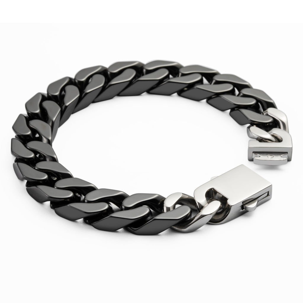 Oathcord Chunky Ceramic Cuban Link Bracelet – Multi-Color - White