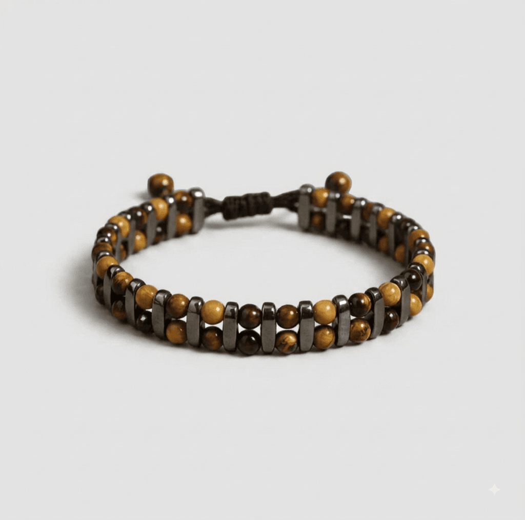 Oathcord Natural Tiger’s Eye Stone Bead Bracelet