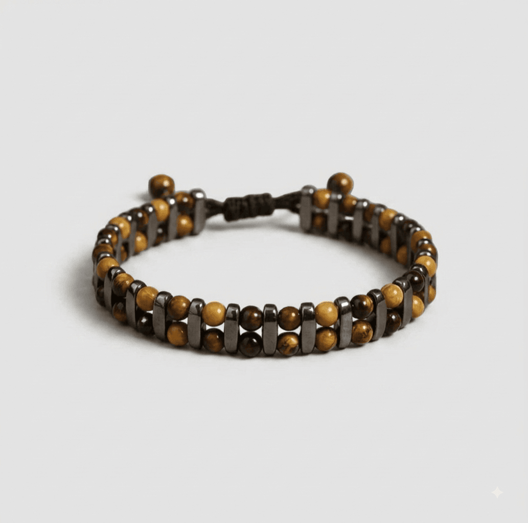 Oathcord Natural Tiger’s Eye Stone Bead Bracelet
