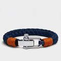 Oathcord Aegean Blue Cotton Rope Shackle Bracelet
