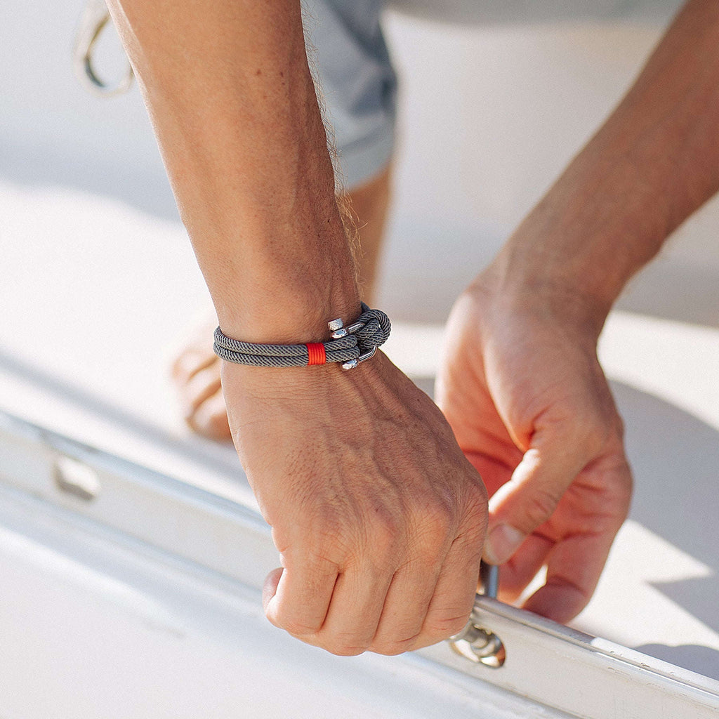 Oathcord Gray Nautical Cord Shackle Bracelet
