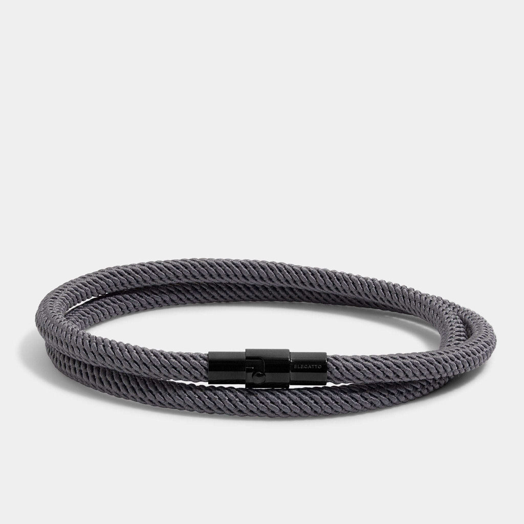 Oathcord Double-Loop Rope Bracelet – Black Clasp - Red