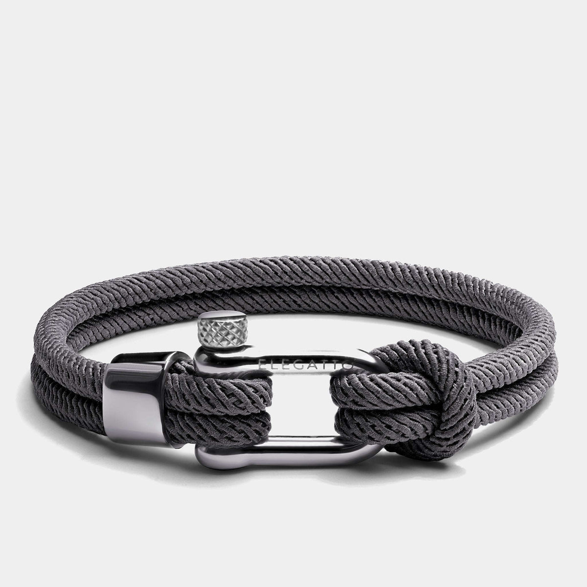 Oathcord Gray Marine Cord Bracelet – Silver Clasp